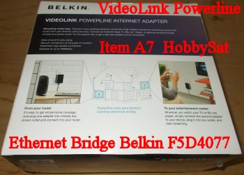 Box Back - Belkin F5D4077 VideoLink Powerline Internet Ethernet Bridge Adapter video streaming media player